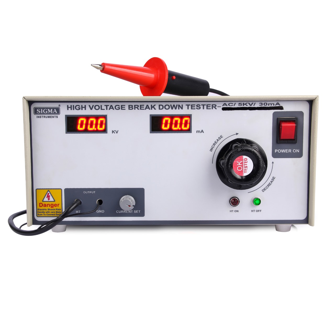 HIGH VOLTAGE TESTER \"SIGMA\", 0-5KV AC, 3-30mA